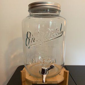 Masonry Glass Drink Dispensers (2) with Stands